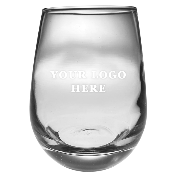 Engraved Stemless Wine Glass, Custom Etched Glassware