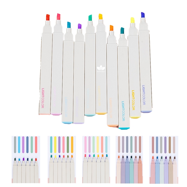 Highlighter Chisel Tip Marker Pen 6 Assorted Colors