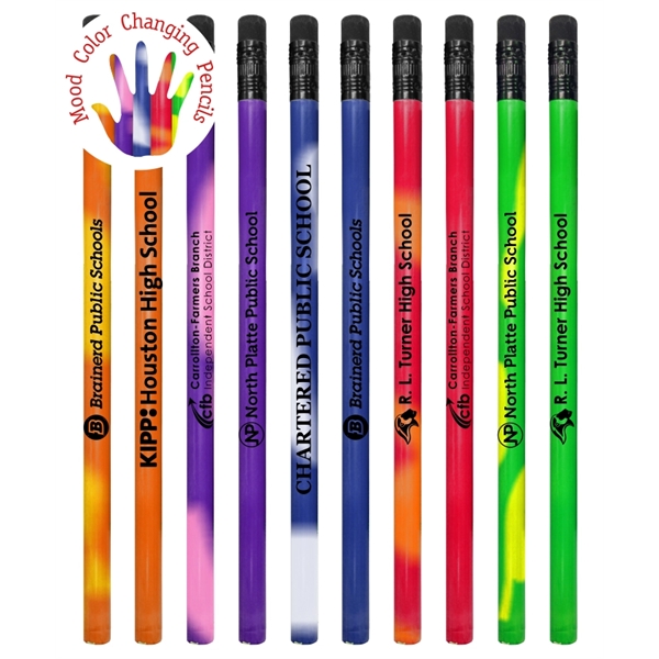 Color changing Mood Pencils w/ Black Eraser, #2 lead - Image 1