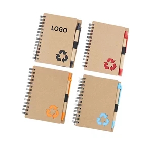Recycled Kraft Paper Notebook With Pen