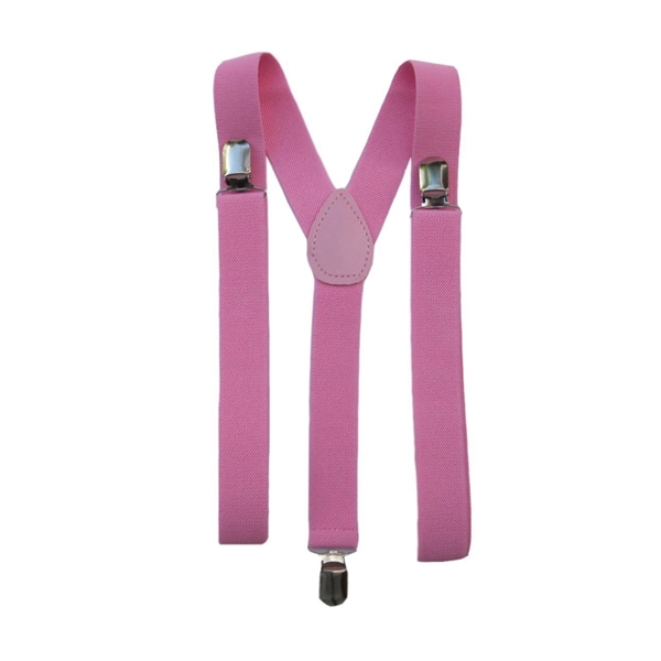 Light Pink Suspenders Clip On Elastic