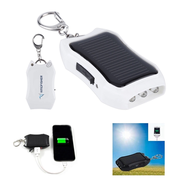 Mini Solar Keychain Power Bank