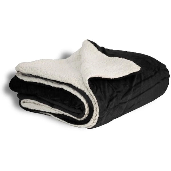 Micro MinkSherpa Blanket 50 x 60 - Black