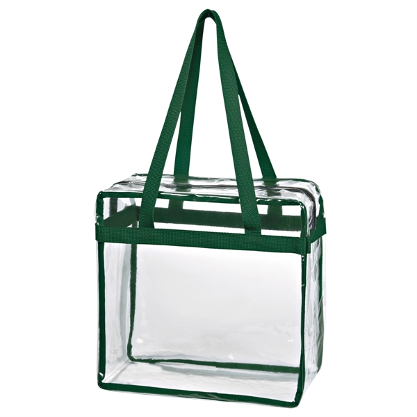 Clear Tote Bag With Zipper - Image 2