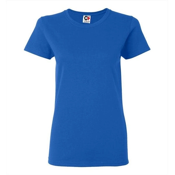Cotton Plus Women's Spandex T-Shirt - Royal - Small