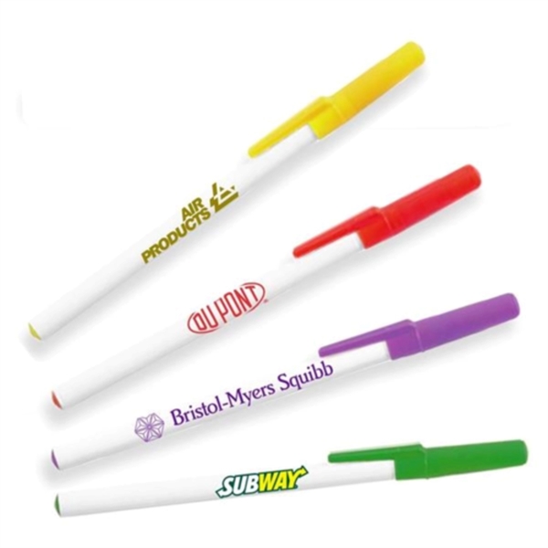 Promotional Ballpoint Pen w/ Colored cap & Accent