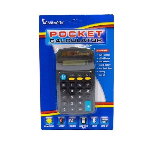 Pocket Calculator - Multi Function 8 Digit Display