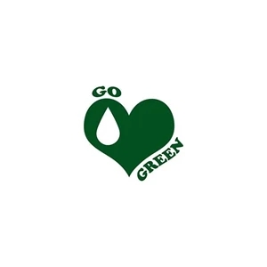 Go Green Heart Temporary Tattoo