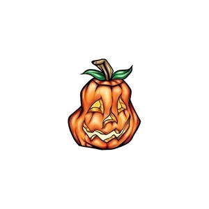 Happy Pumpkin Temporary Tattoo