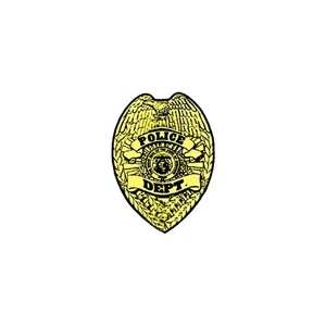 Gold Police Badge Temporary Tattoo