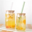 20oz. Drinking Glass Cup with Bamboo Lid and Straw - Brilliant Promos - Be  Brilliant!
