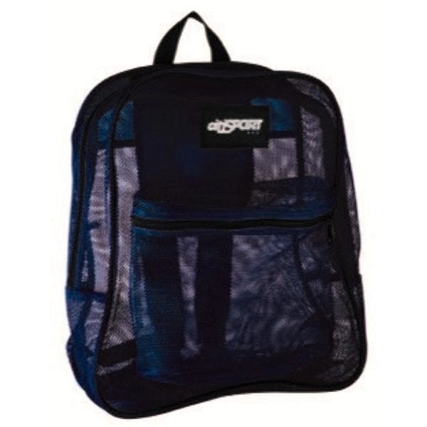 Mesh Backpack with Front Zipper - Black 17