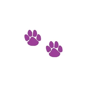 Two Purple Paws Temporary Tattoo