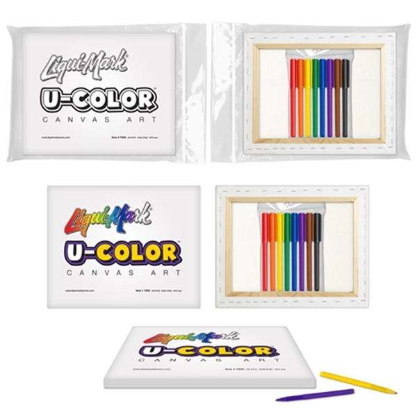 U-COLOR Canvas Art + 8 Color Marker Set - Image 1