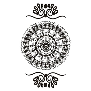 Henna: Black Mandala Traditional Design Temporary Tattoo