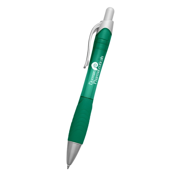 Rio Ballpoint Pen With Contoured Rubber Grip - Image 2