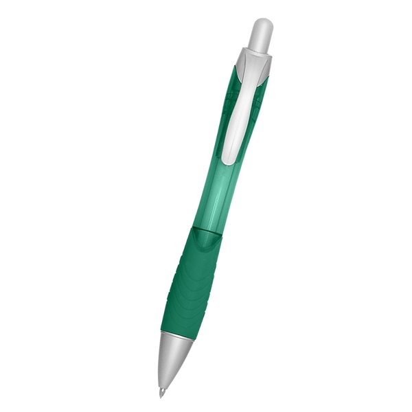 Rio Ballpoint Pen With Contoured Rubber Grip - Image 3