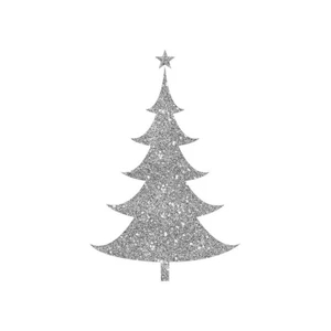 Silver Sugar Christmas Tree Temporary Tattoo