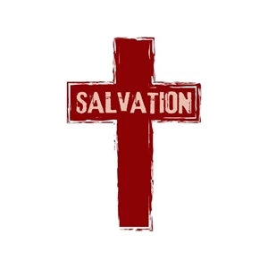 Red Salvation Cross Temporary Tattoo
