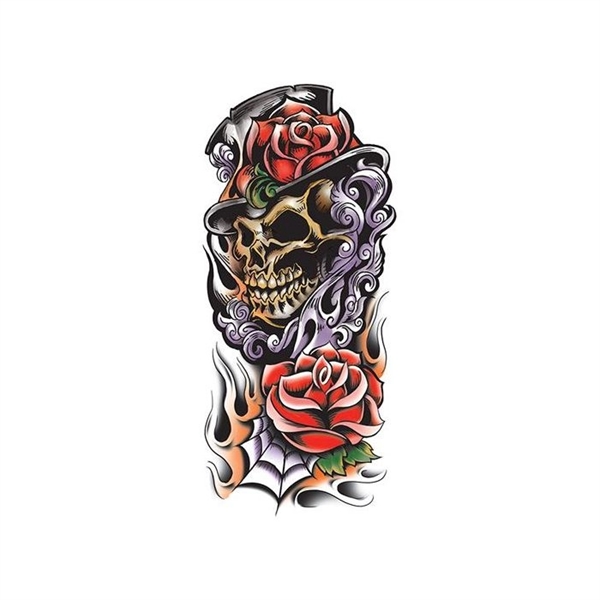 Grim Reaper Colored Skull Tattoo