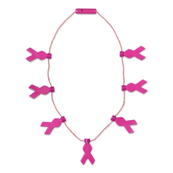 Pink Ribbon LED Necklace - Image 3
