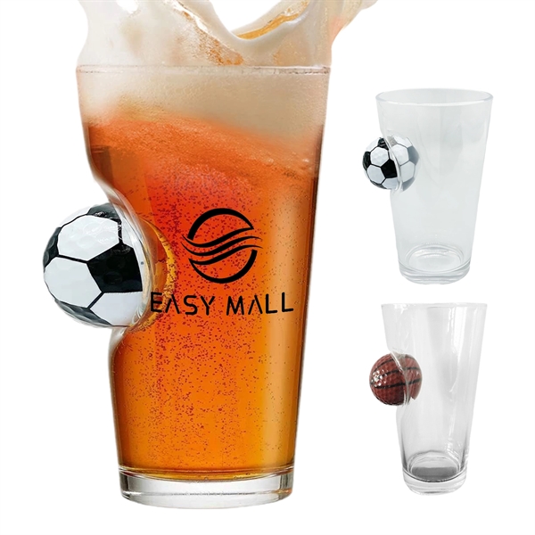 Soccer/Basketball Beer Pint Glasses