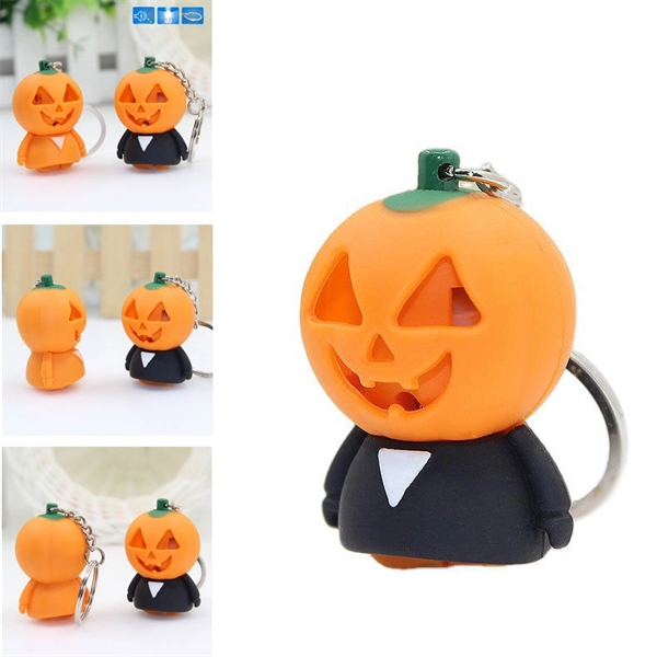 Halloween Pumpkin LED Keychain
