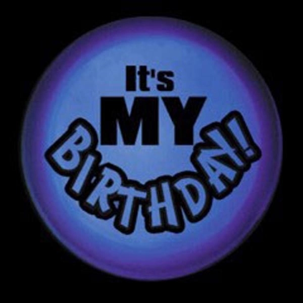 Blue It's My Birthday Circle Glow Shapes - 3 Inch, 10 Pack