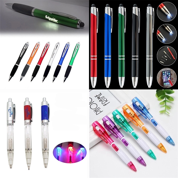 LED Light Pen, Lighted Ballpoint Pen for Nighttime Writing