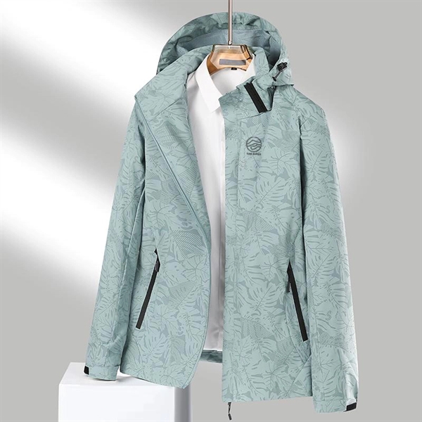 Hot custom fashion print outerwear zipper casual jacket