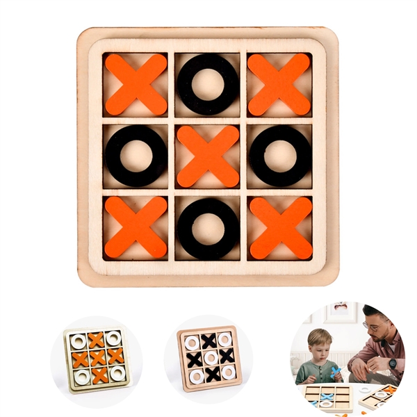 Wooden Tic Tac Toe Game Table Toy