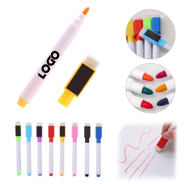 Magnetic Whiteboard Marker With Eraser Cap