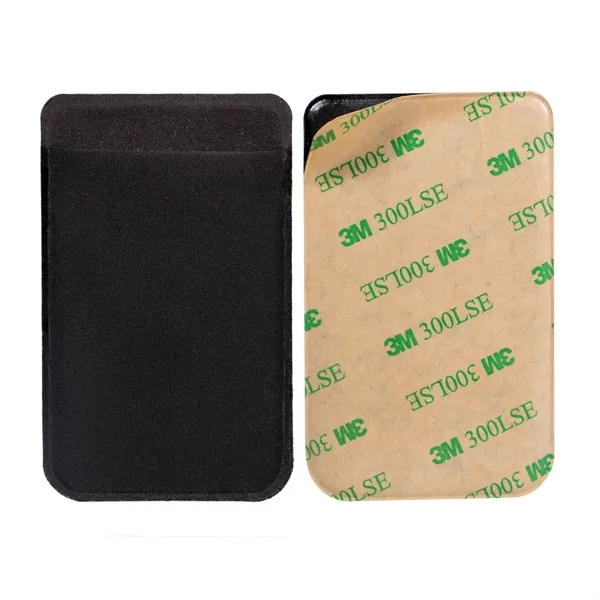 Black Stretch Fabric Phone Wallet - Image 3