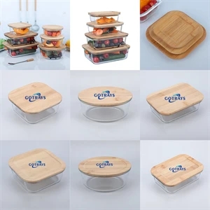 Meal Prep Glass Containers with Bamboo Lids Food Storage - Brilliant Promos  - Be Brilliant!