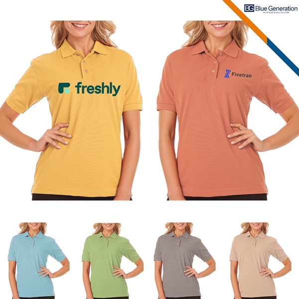 Blue Generation® Cotton/Polyester Ladies' Polo Shirts