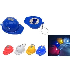 LED Luminous Safety Helmet Key Chain - Brilliant Promos - Be Brilliant!