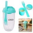 Salad Meal Shaker Cup With Fork And Dressing Holder - Brilliant