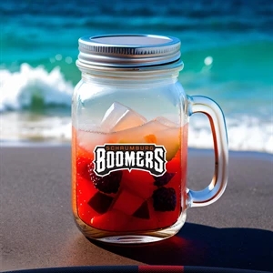 16 oz. Glass Jars with Lids - Brilliant Promos - Be Brilliant!