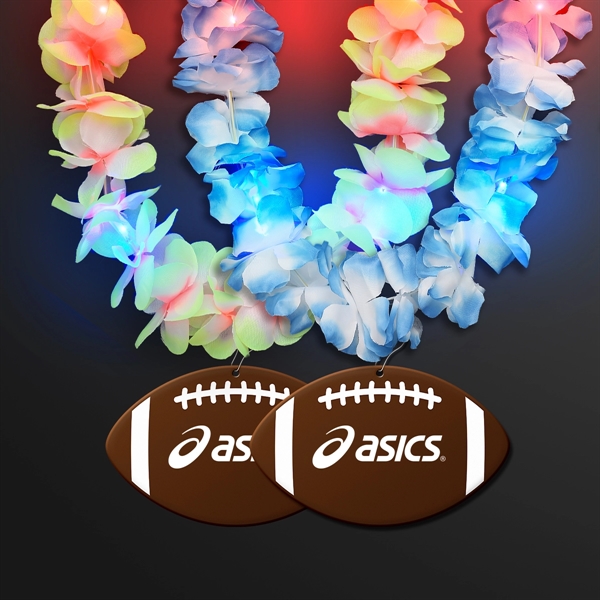 Light Up Hawaiian Leis with Custom Football Medallion - Image 2