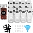6 oz Spice Jar Square Glass with Shaker Fitment and White Lid