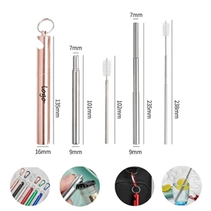 Bottle Opener And Retractable Straw Set - Brilliant Promos - Be