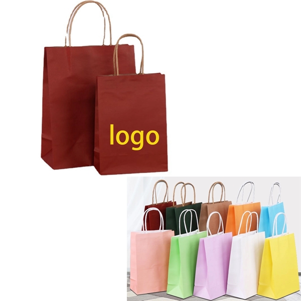 Color Environmental Protection Kraft Paper Bags With Handle
