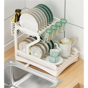 Kitchen Dish Drying Drainer Rack with Drainboard Cup holder - Brilliant  Promos - Be Brilliant!
