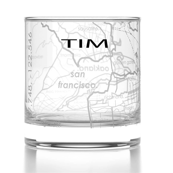 City Map Pint Glass 15Oz