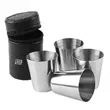 4 Pieces 1 oz Stainless Steel Shot Glass - Brilliant Promos - Be Brilliant!