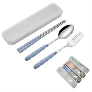 Reusable Stainless Steel Utensil Set With Case - Brilliant Promos