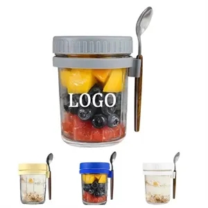 12oz Overnight Oats Container with Lid and Spoon - Brilliant