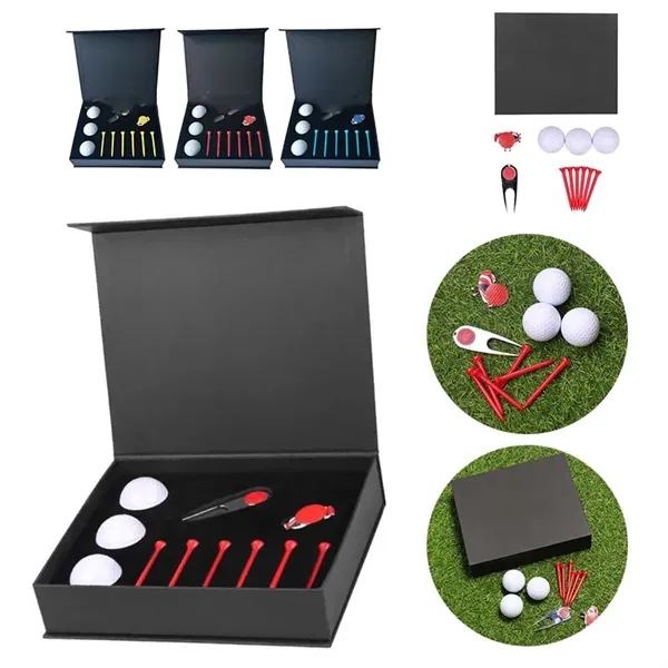 Golf Gift Box Set Fork/Hat Clip/Balls /Tees