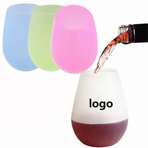 350ml Silicone Drinkware Unbreakable Wine Glasses for Party