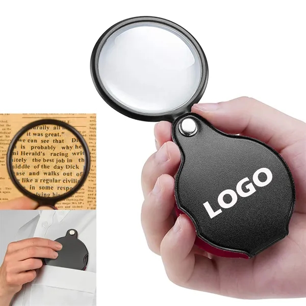 Rotatable Magnifier w/ PU Leather Cover